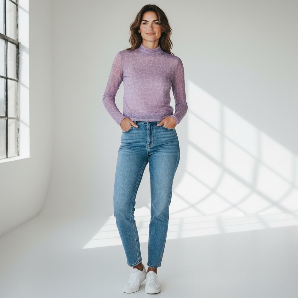 NWT HUGO‎ Women's Lavender Long Sleeve XS